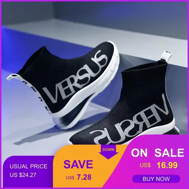 US $16.99 Slip On High Top Ladies Reflective Shoes Comfortable Flat Shoes Women Casual Shoes Sneakers Women F