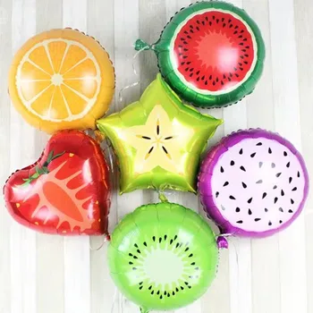 

18 inch fruit aluminum film balloon watermelon orange strawberry hydrogen balloon children's day decoration balloon