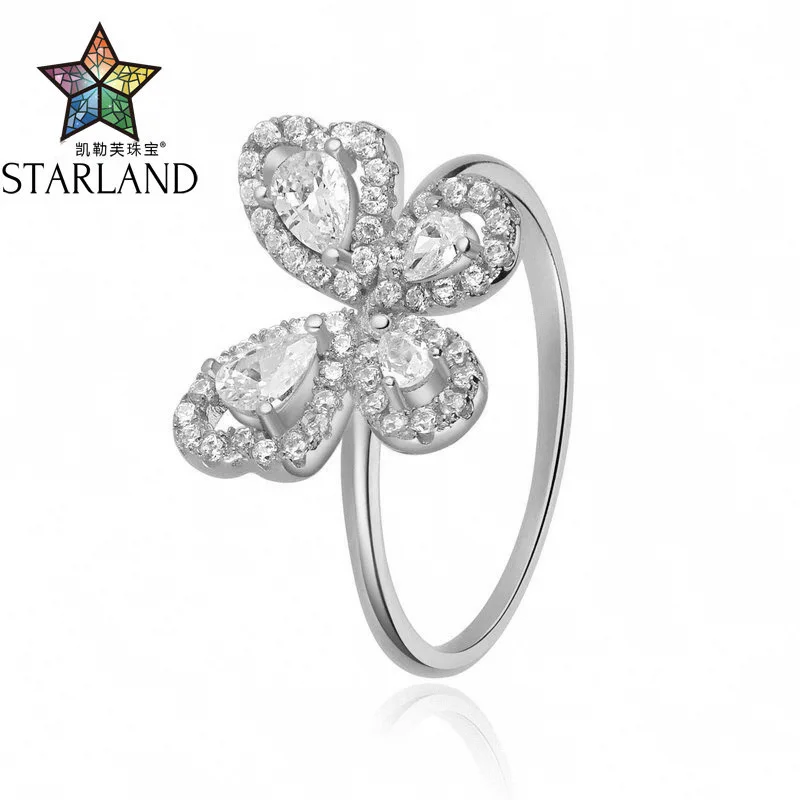 Starland, дизайн, OL стиль, 925 пробы, серебро, милая бабочка, кольца для женщин, розовое золото, цвет, Весенняя тематика, кольцо, обручальное кольцо