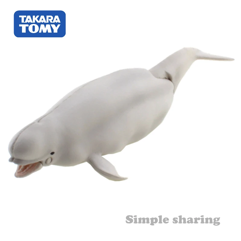 Takara Tomy ANIA Animal Advanture AS 16 Beluga Кит из смолы Детская образовательная мини фигурка