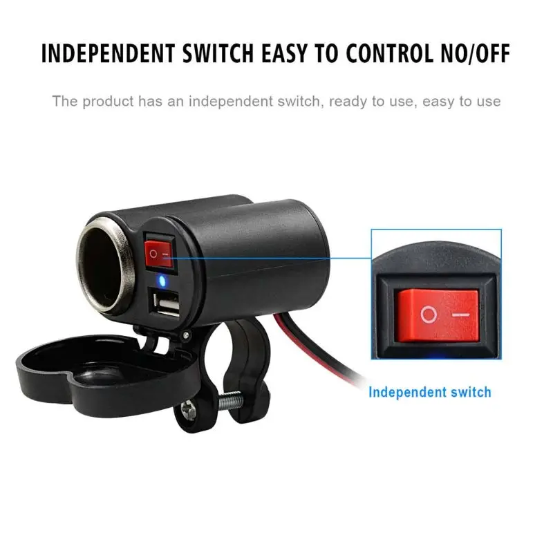 12V мотоциклов USB Зарядное устройство Водонепроницаемый сигарету te Зажигалка для