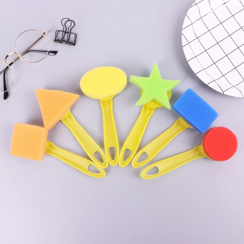 Детский сад игрушки DIY живопись кисти граффити рисунок пластиковый губчатый уплотнитель набор