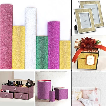 

Glitter Wallpaper for Girl Bedroom Walls Shiny Furniture Table Wallpaper Self-adhesive Contact Wall Paper Christmas Decoration