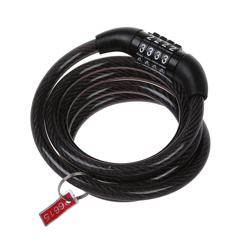 

ABUO-TONYON Bike Bicycle Motorbike Combination Cable Lock Anti Thief Security 4 Digit
