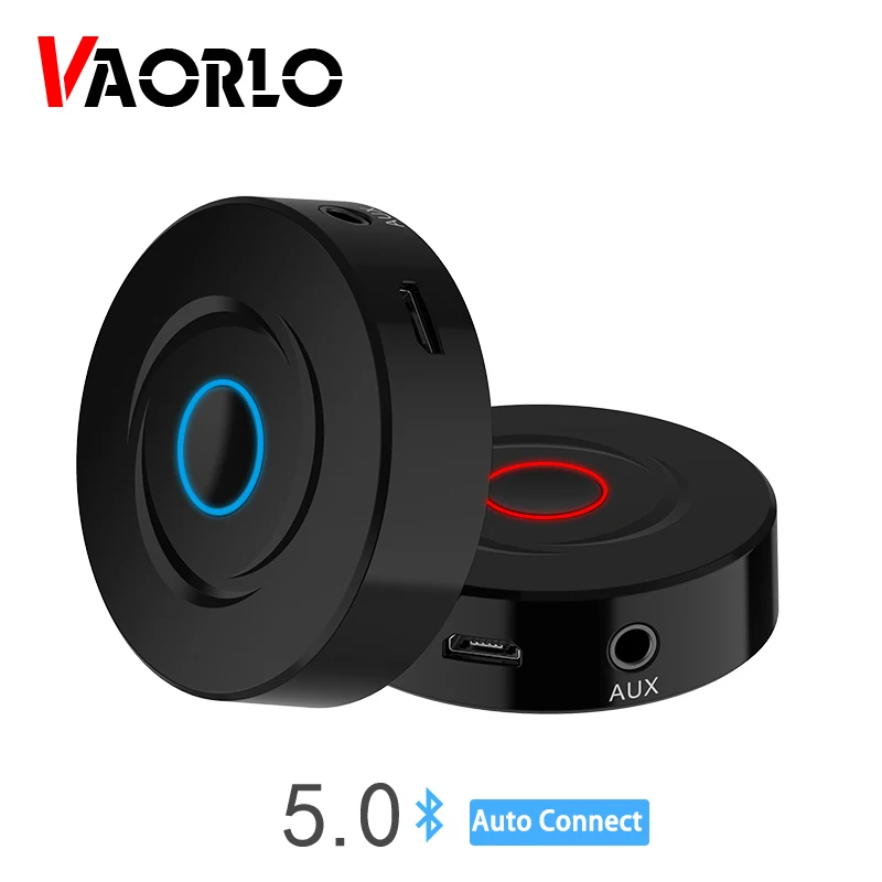 Bluetooth-ресивер 5 0 2 в 1 круглый беспроводной Bluetooth-адаптер с разъемом AUX 3 мм для