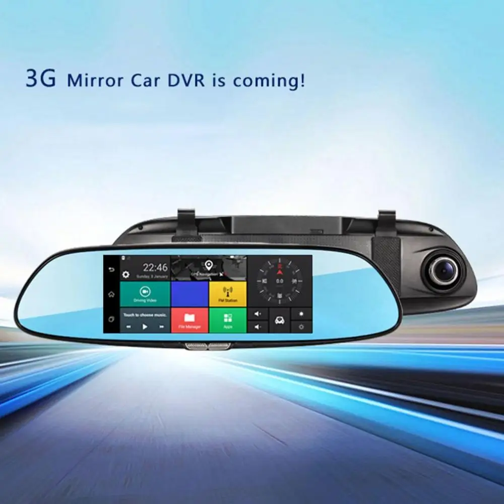 3G Streaming Media Wifi Driving Recorder 7 Inch Smart Rearview Mirror HD Android Navigation Electronic Dog