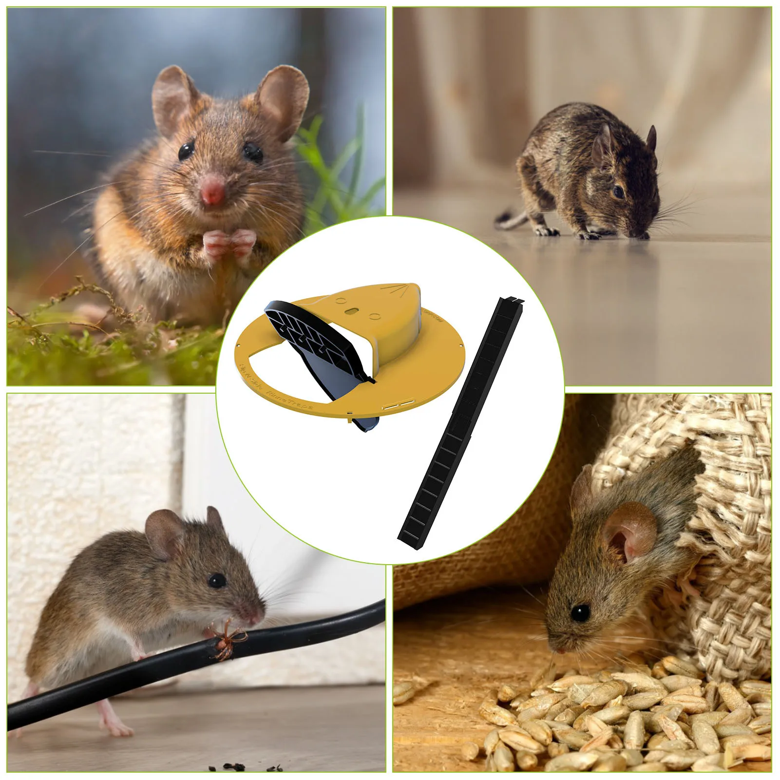 Bucket Mouse Trap, Rat Trap-Mouse Trap Bucket Flip Lid, Catching Mouse Tool  Bucket Compatible-Reusable Supplies