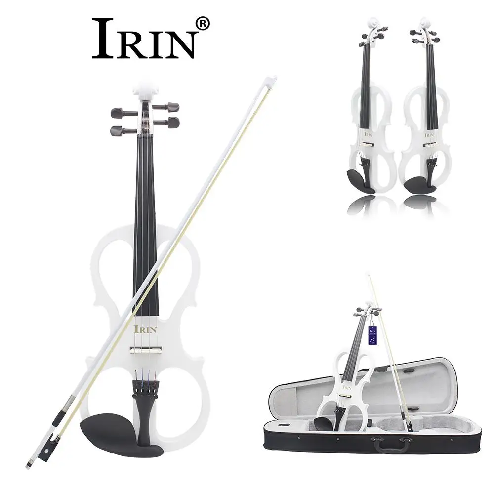 IRIN 4/4 Electric Acoustic Violin Fiddle with Violin Case Cover Bow for Musical Stringed Instrument Lovers Beginners