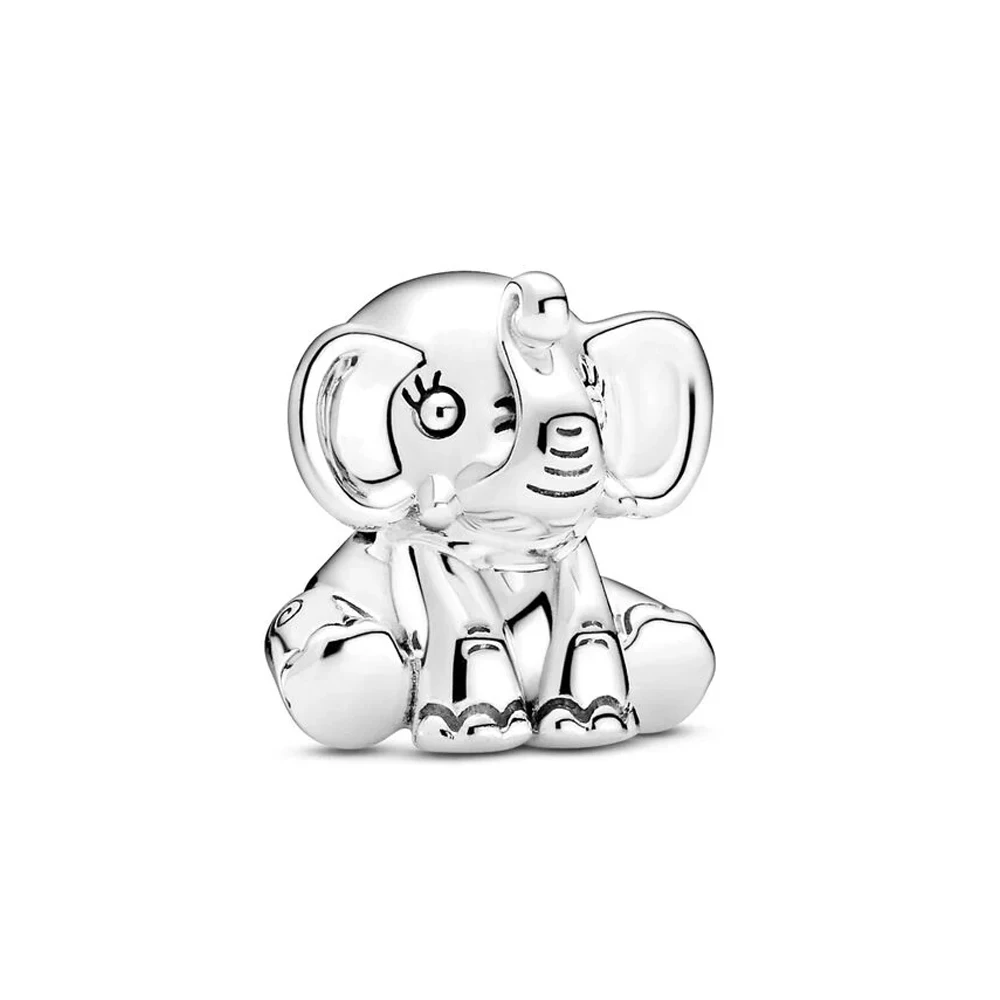 

Аутентичные Подвески бусины из стерлингового серебра 925 Elli the Elephant подходят для женского браслета Pandora, подарочные украшения «сделай сам»