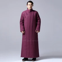 Dress Cheongsam Qipao Hanfu Traditional Long-Sleeve Chinese Robes Tang-Suit Cotton Winter