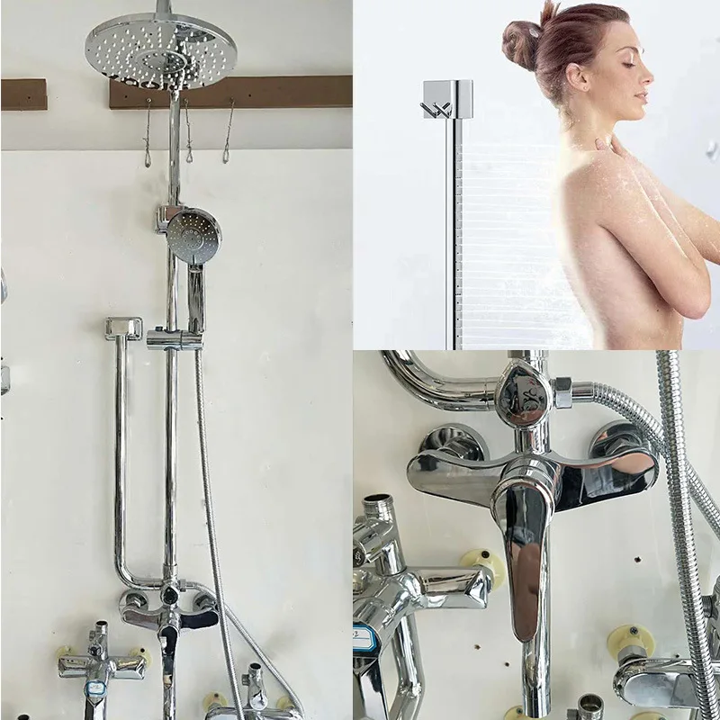 Thermostatic Chuveiro Do Banheiro Ванная Комната Черная Душевая система набор дождевой Душ Ducha Chuveiro настенная круглая Квадратная Головка дождевой Душ дождевой набор - Цвет: Thermostatic