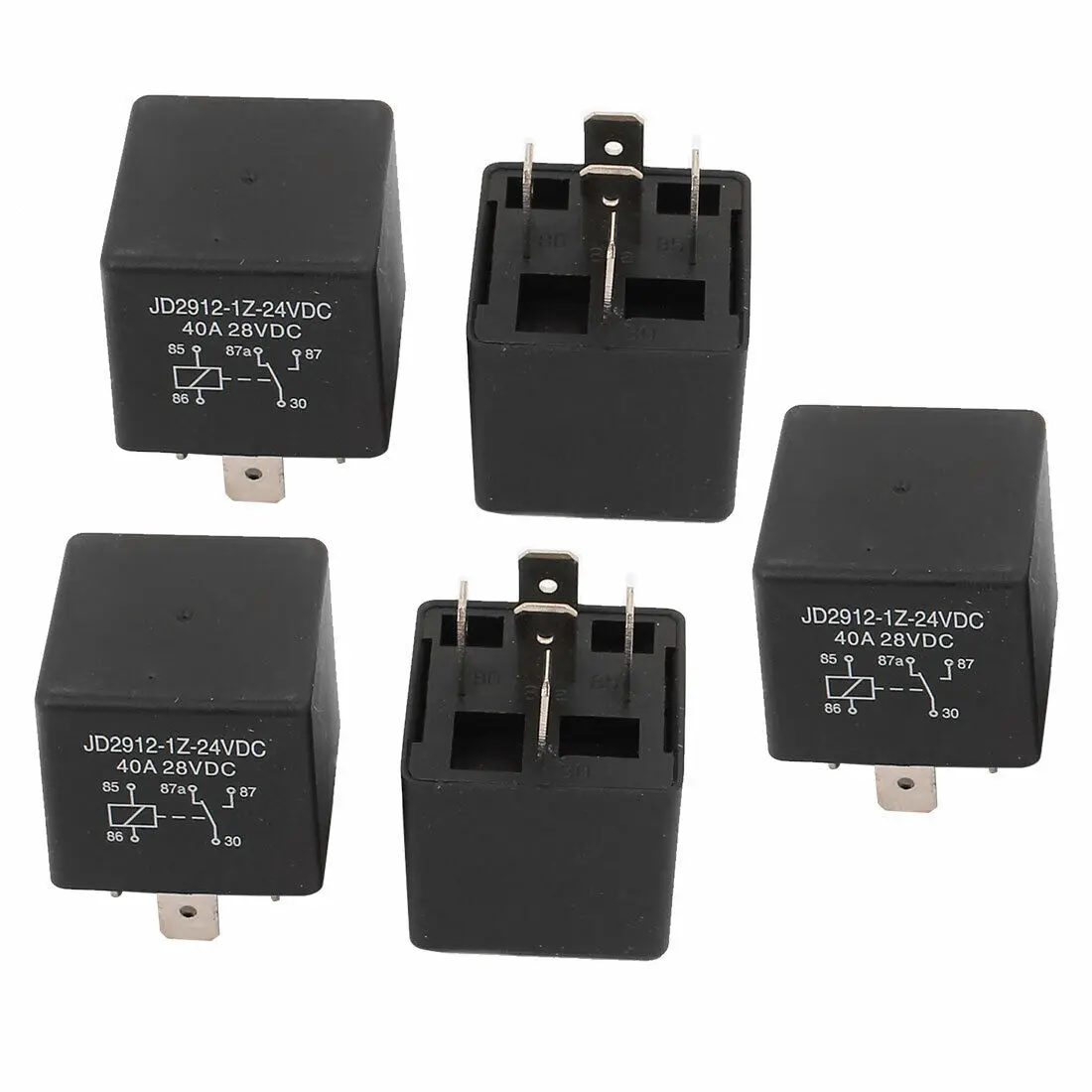 JD2912 DC 24V Катушка 40A 5 штифтов SPDT автомобиля безопасности реле питания 5 шт