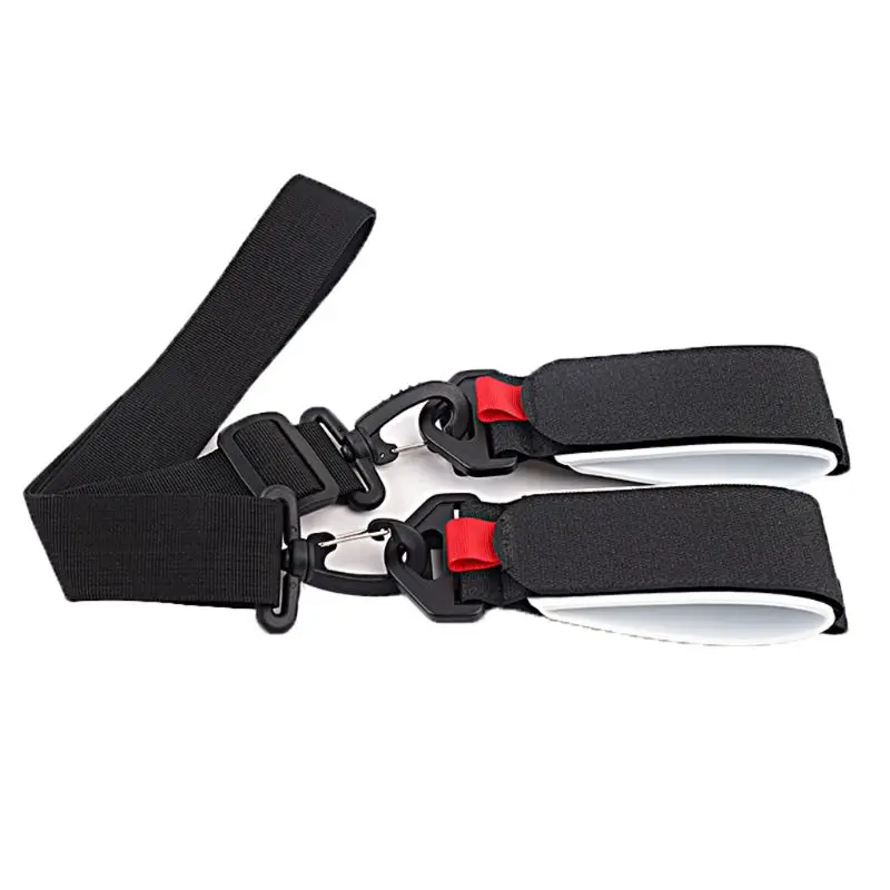 Adjustable Skiing Poles Shoulder Hand Carrier Lash Handle Straps Porter Hook Loop Protecting Black Nylon Ski Handle Strap Bags