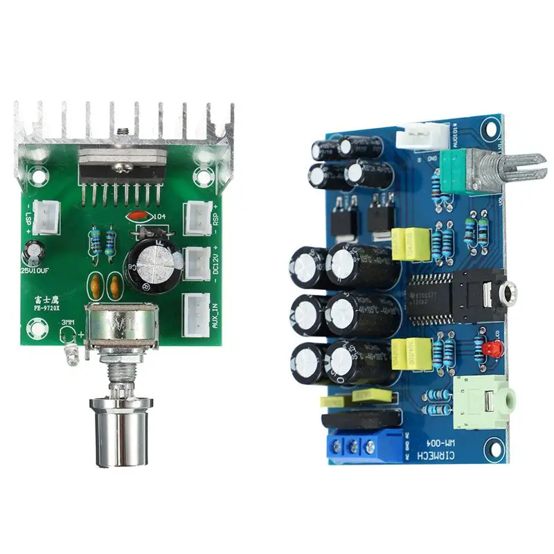 Tda7297 Power Amplifier Board 2 12V Finished Plate with Tpa6120 Headphone Amplifier Board Tpa6120A2 Headphones Amp