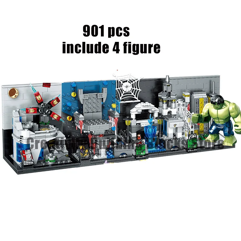 

4pcs2020 New Street Superhero City Street View Building Block Toy Model Set Children's Toy Christmas Gift