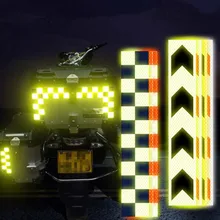 2 шт. синие светоотражающие наклейки Batenburg автомобильные наклейки ночного вождения Предупреждение лента со светоотражающими элементами автомобиля Декор Сделано с 3M