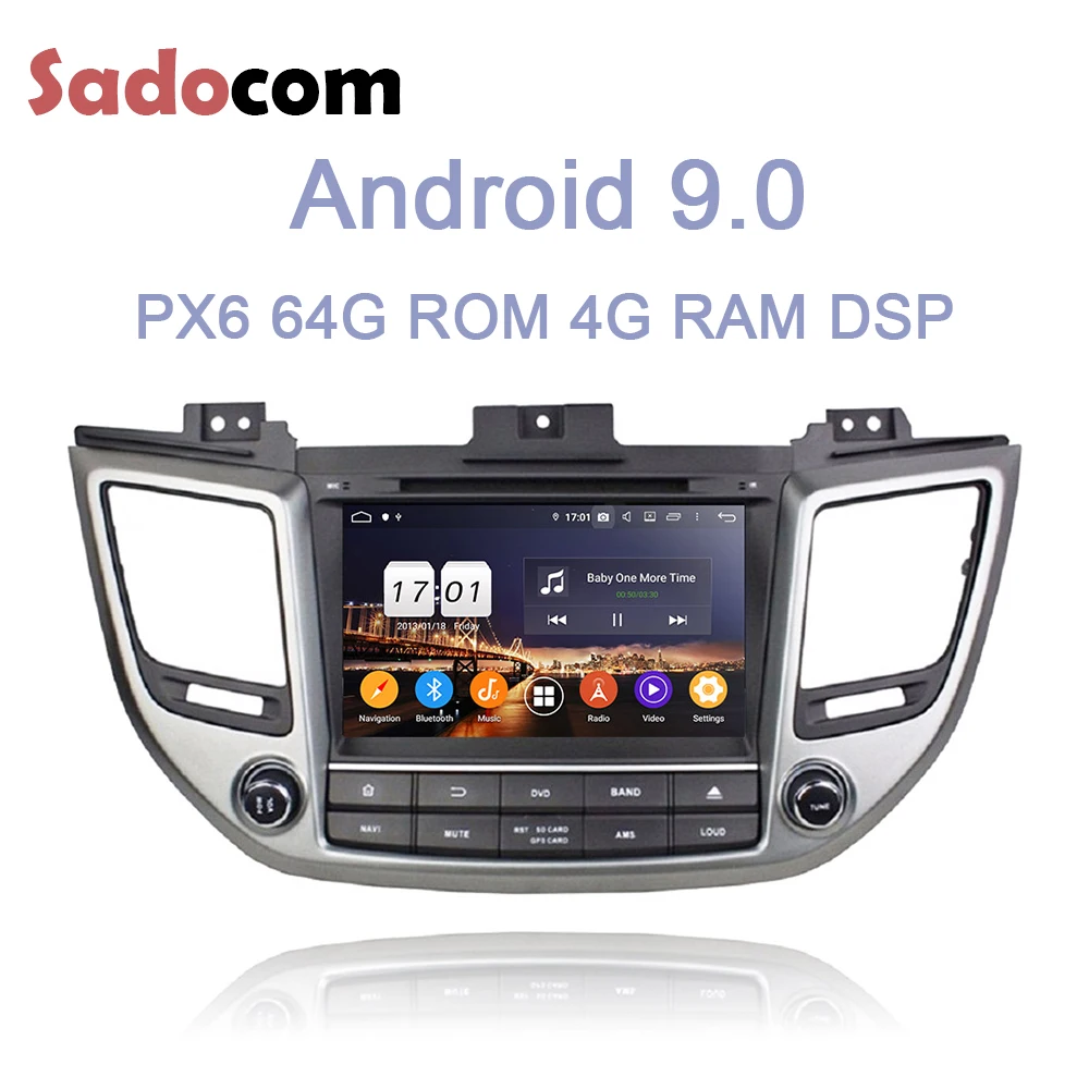 Ips " 2 din Android 9,0 64G+ 4G ram 8 Core автомобильный dvd-плеер для hyundai TUCSON IX35 мультимедиа авторадио Bluetooth