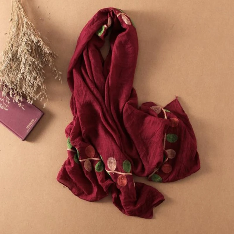 burgundy Новое поступление 180x90 см женские хлопковые шарфы универсальные шали большого размера мягкий кашне мусульманский хиджаб Bufandas солнцезащитный шарф - Цвет: burgundy