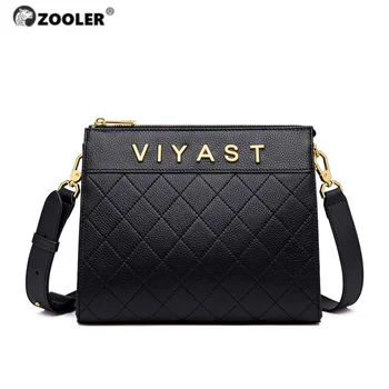 

Designer Cowhide Ladies Genuine Leather Women Bag Letter Black Purse Real Leather Female Single Cross Shoulder Bag#GH250