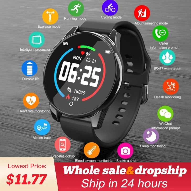 

2020 Smart Watch for Women Men ,Color Screen Activity FitnessTracker Watch with Heart Rate Monitor ,Sleep Tracker,GPS Tracking,C