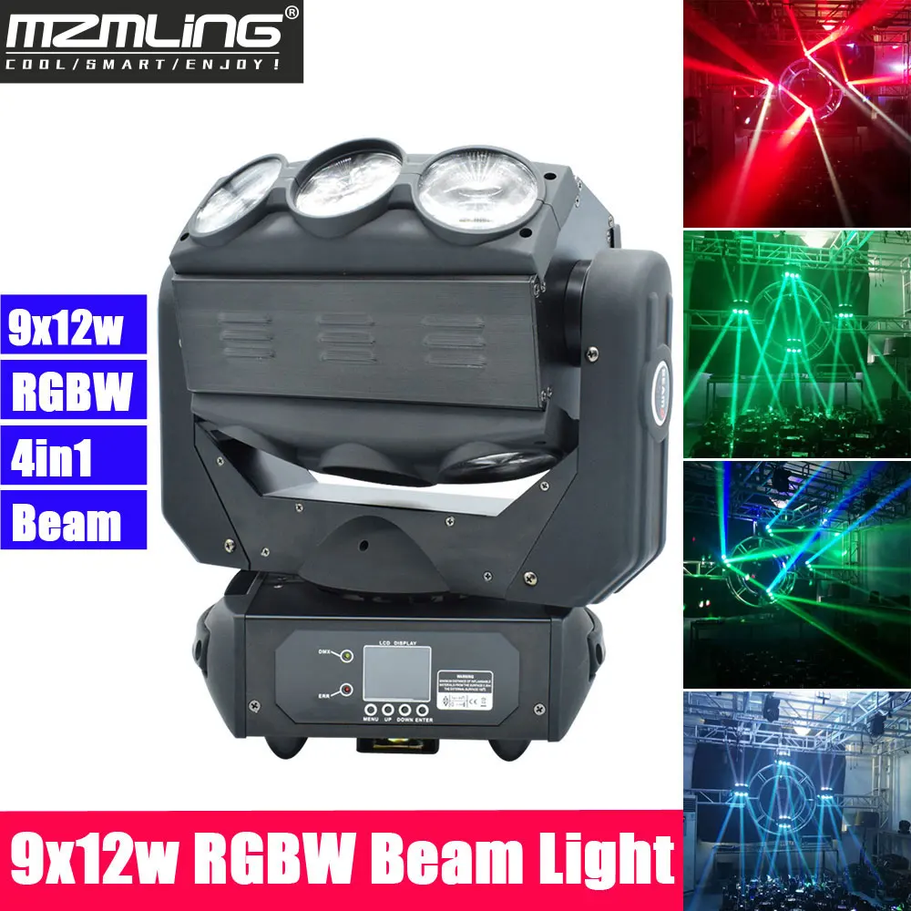 9x12w RGBW LED Beam Light DMX512 Spider Moving Head DJ /Bar /Party /Show /Stage Stage Machine | Лампы и освещение