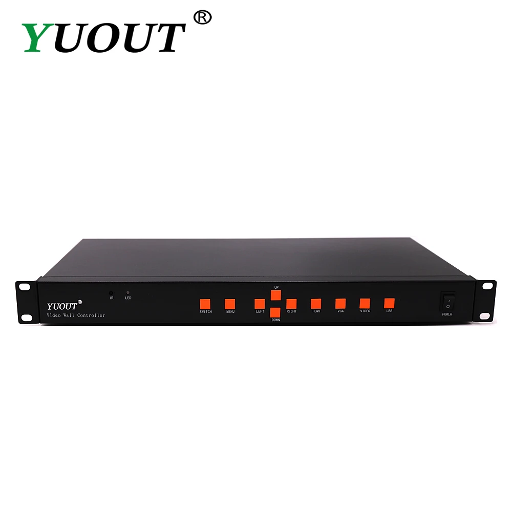 YUOUT YD TV09 3x3 HDMI видеоконтроллер настенный 2x2 + VGA AV светодиодный/LCD поддержка 180
