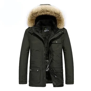 

ZYNNEVA Outdoors Electric Men Heated Jacket Winter USB Charging Heating Cotton Hiking Clothing Fur Collar Waterproof Coat GK2119