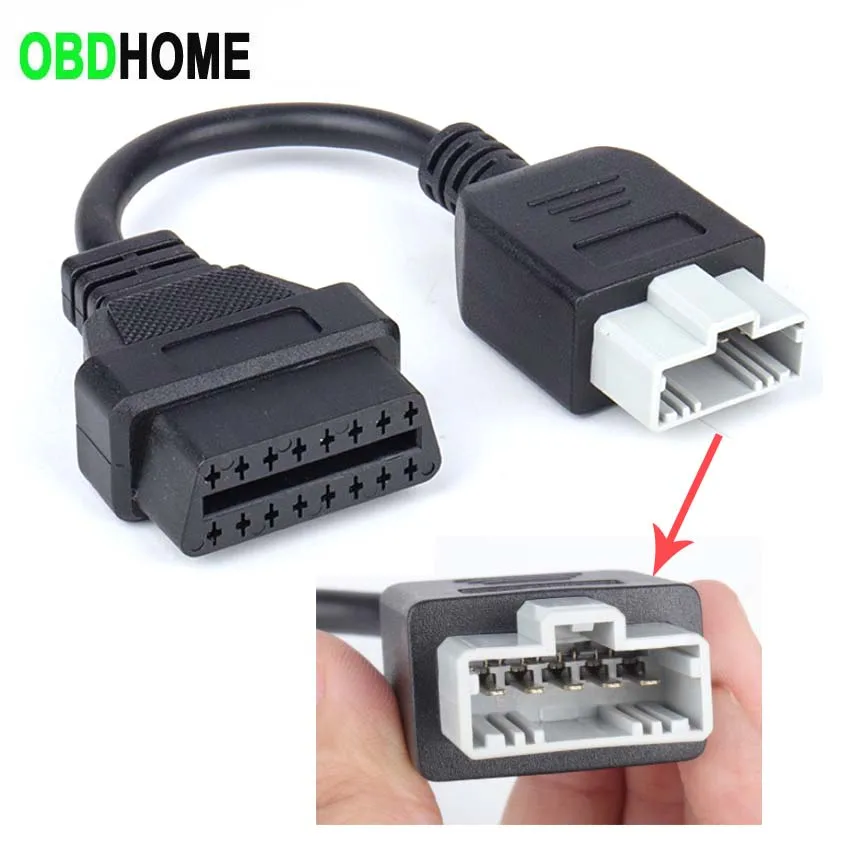 16-контактный адаптер OBD для Honda 5Pin OBD1 к OBD2 гнездовой диагностический разъем