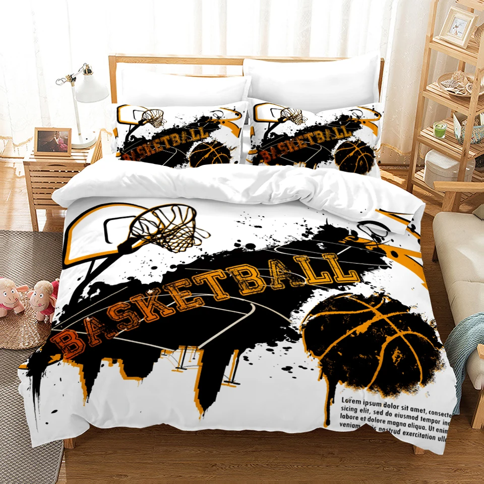 

Basketball Bedding Sets Kids King Queen Duvet Cover 3d Bedclothes Sports Man Bed In A Bag (no Bed Sheets) Dekbedovertrek 240/220