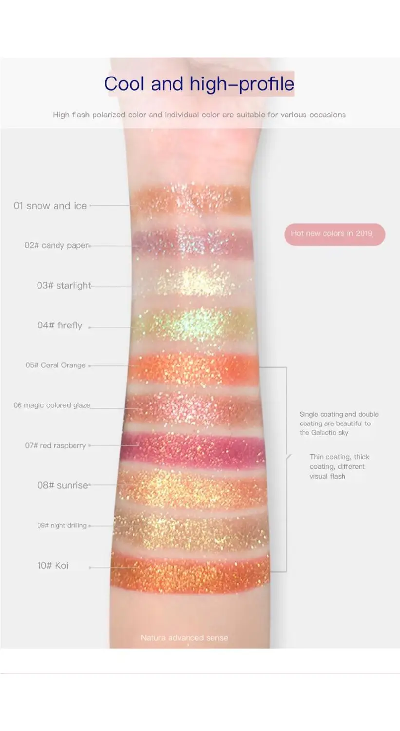 Палитра теней для век с сияющими блестками палитра поляризационным сияющим