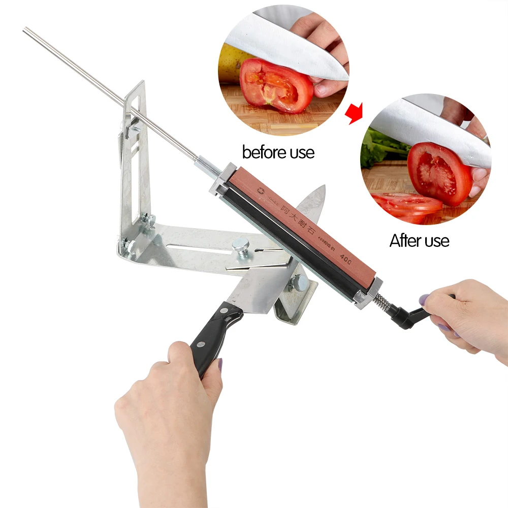 

Home Kitchen Knife Sharpener Fix-Angle Sharpener Table Leather Sharpening and Polishing 150-1500Grit Whetstone Professional