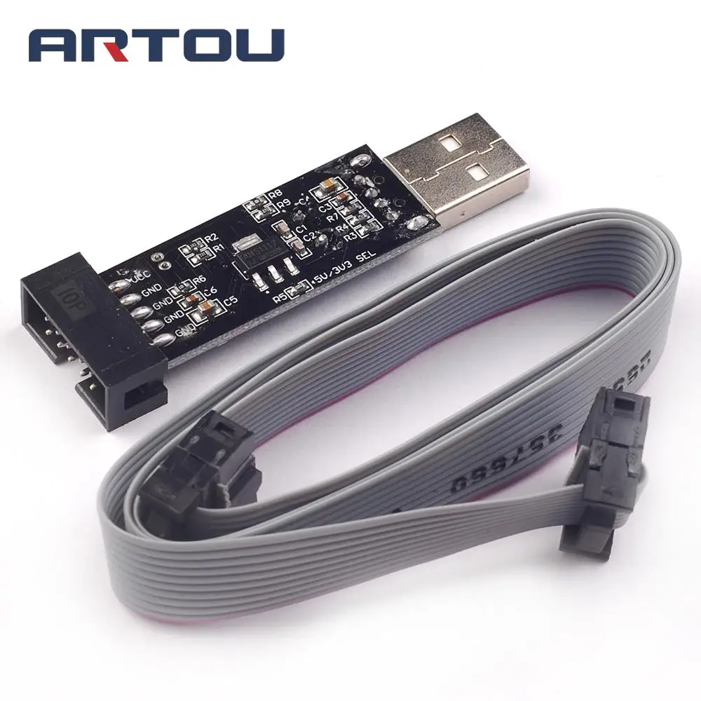 USB программатор USBASP/USBISP + STK500 с 10 контактами на 6 3 В/5 В|avr programmer|usbasp usbisp avr programmerusbasp |