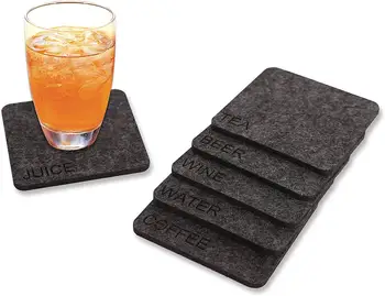 

Six Different Name on It, Soft Premium Durable Drink Coaster, Perfect Housewarming Gift Idea, Protect Furniture, Table, Desk