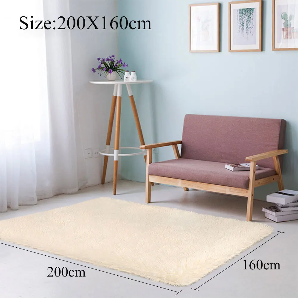Разноцветные ковры из полиэфирного волокна 160x200 см, ворсистый коврик для дома, спальни, противоскользящий теплый диван, украшение для гостиной