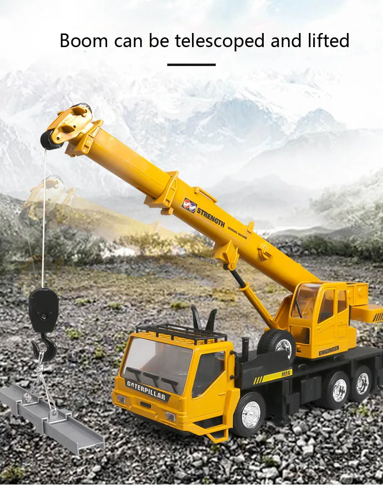 

8-channel RC Crane Model Engineering Car Toys for Children Birthday Xmas Gift Brinquedos Remote Control Freight Elevator