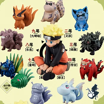 

Q version Naruto Uzumaki Naruto and Nine Tail Children's Toy Handmade Model Set Anime Character