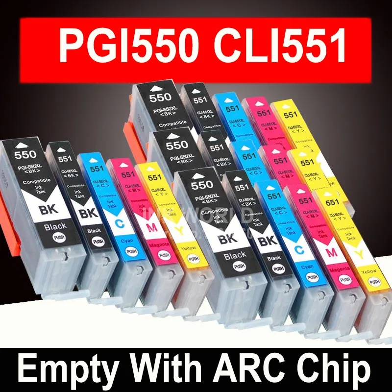 Ink Cartridge For Canon Printers 20-Pack Ink Cartridges (5 Sets) For Canon PIXMA IP8700, MG Series Printers - Compatible Compatible Ink For MG5550 MG6450 - Foto 6