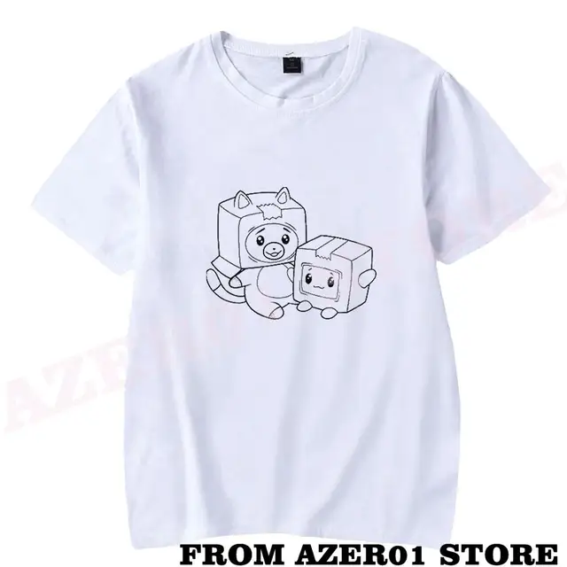 Lankybox Kids T Shirt Foxy Cuadrado Donut youtuber Merch Gamer Chicos Chicas Camiseta Top