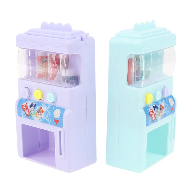 Dollhouse Miniature Food Kids Puzzle Toys Mini Beverage Candy Vending Machine Mini Drink Candy Vending Machine Kitchen 6