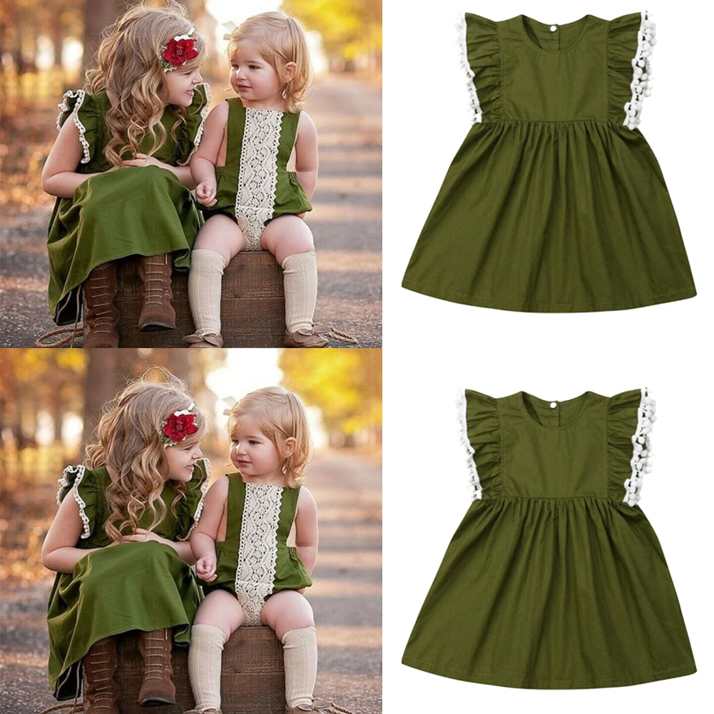 Emmababy Brand New Newborn Toddler Infant Baby Girls Summer Dress Casual Princess Party Tutu Solid Dress
