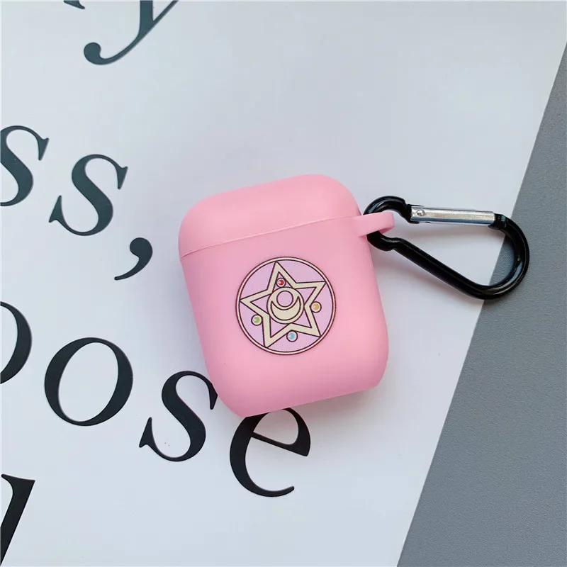 Милый чехол Sailor Moon для Apple Airpods 2 1, мультяшный чехол для Bluetooth наушников, забавный чехол для наушников, коробка для airpod, силиконовый чехол