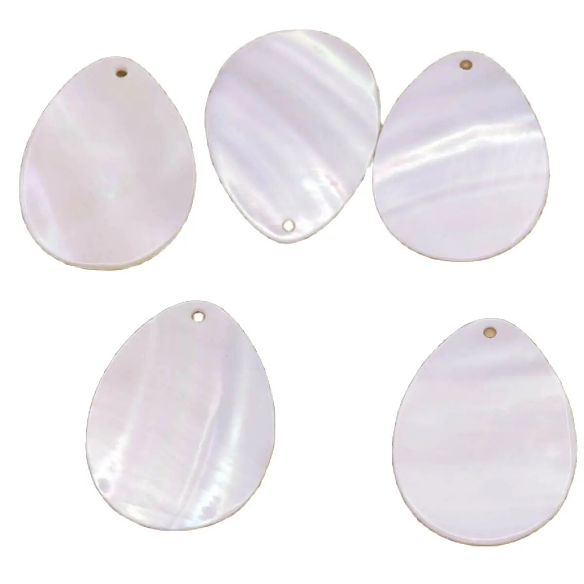 10 PCS 20mmX30mm Teardrop Shell Natural White Mother of Pearl Crafts Jewelry Making DIY