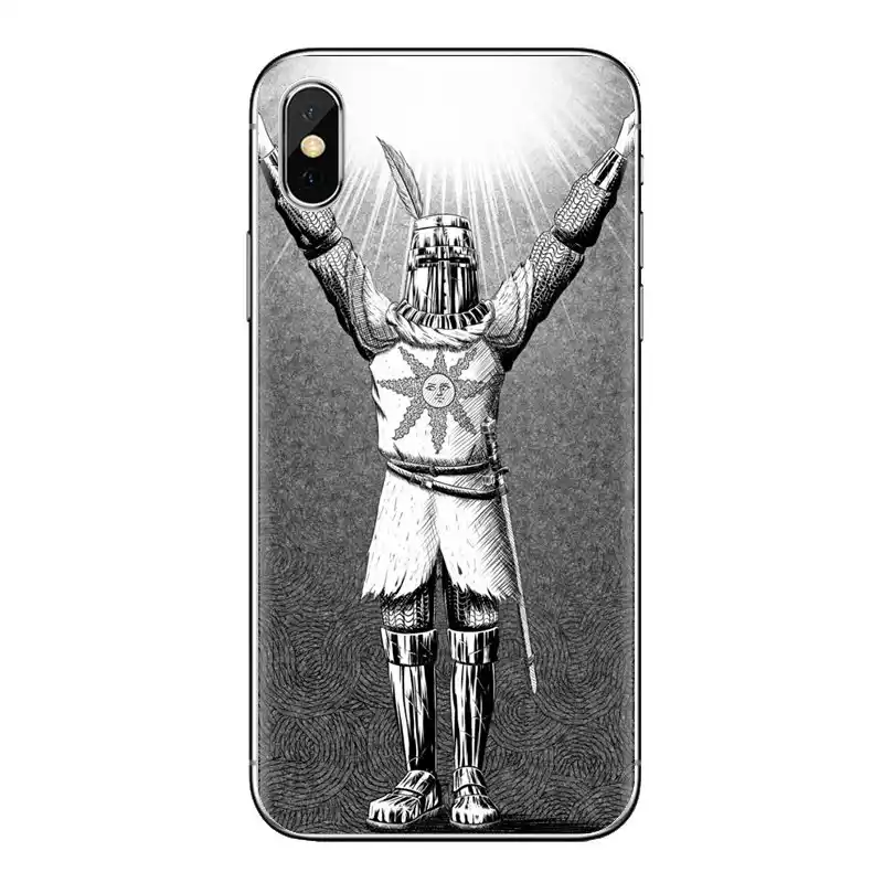 Рубашка &quotВосславь солнце&quot Dark Souls для Xiaomi Mi3 samsung A10 A30 A40 A50 A60 A70 Galaxy S2 Note 2 большое