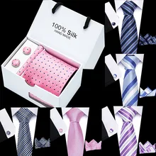 Свадебный шелковый галстук цветочный галстук в клетку и носовой платок в полоску Запонки Галстуки Набор галстуки мужские Формальные платья Свадебные праты