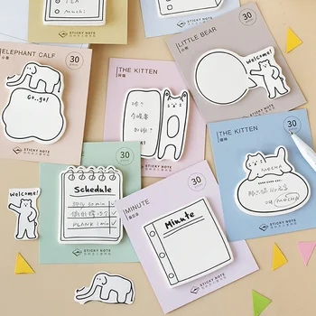 

Diary Listing Sticky Note Planner Memo Pad Cute Animal Message Memo for Daily Life