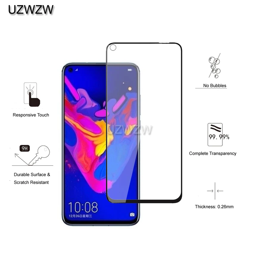 2 шт закаленное стекло для huawei Honor View 20 V20 полное покрытие 2.5D защита экрана закаленное стекло для huawei Honor View 20