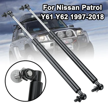 

1Pair 41cm Steel Car Bonnet Hood Lift Supports Shock Gas Struts Bars Replace for Nissan Patrol Y61 1997-2018 Support Rod