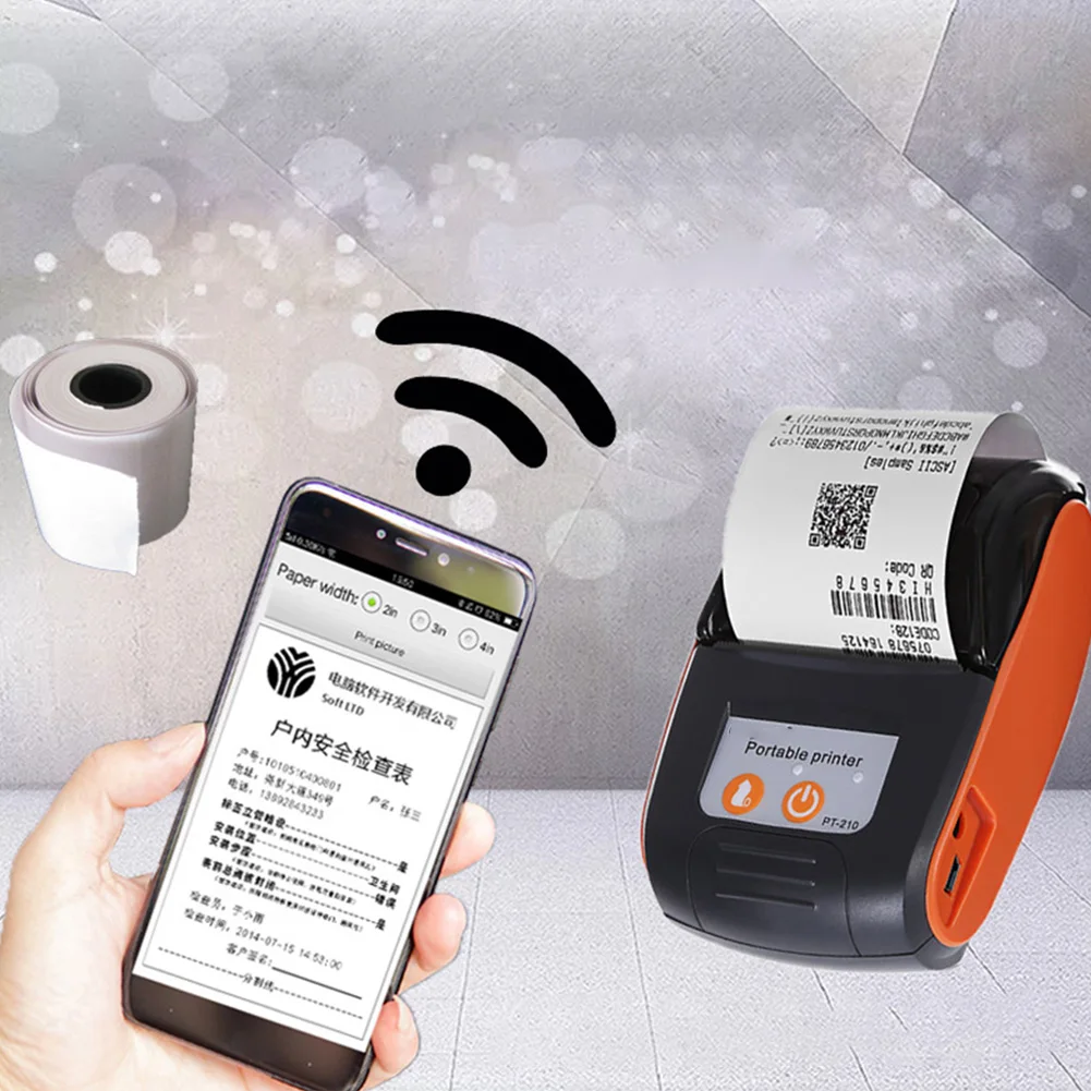 58 мм практичный термопринтер беспроводной Bluetooth магазин перезаряжаемый Мини Супермаркет портативный Чековая машина для мобильного телефона