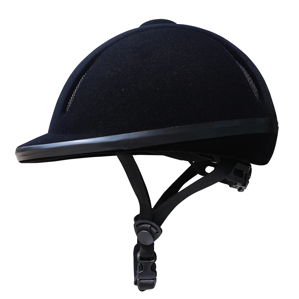 

Breathable Adjustable Faux Suede Unisex Outdoor Horse Riding Helmet Safety Black Protection Equestrian Adults Rider Sports