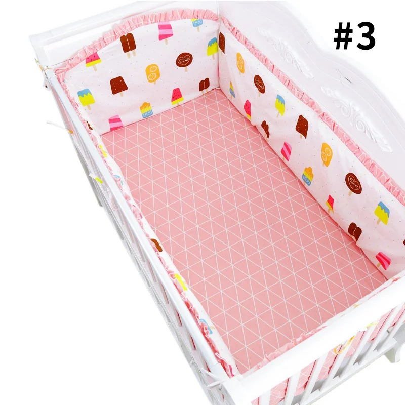 5 шт. кроватка для новорожденного бамперы хлопок детская кроватка Бампер Лист ограждение детской кроватки дышащая защита для кроватки подушки детские постельные принадлежности набор - Цвет: 3  120